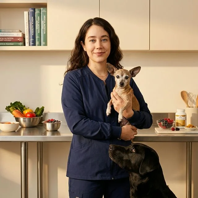 MV Lucy Matricardi con sus mascotas - Fundadora de ALTEF